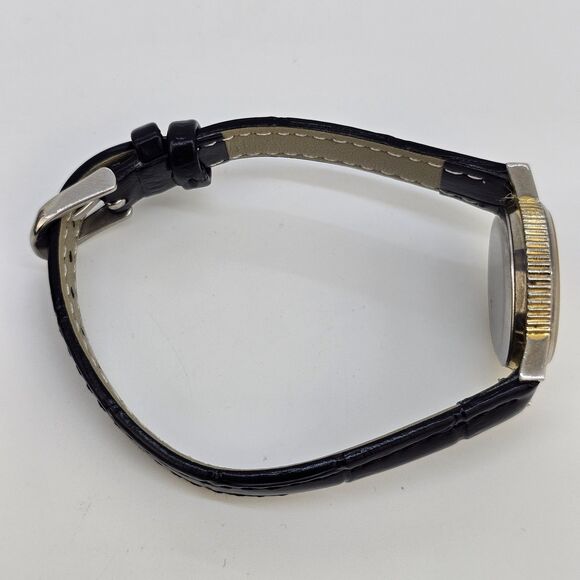 VTG Pierre Nicol Women Watch 24MM Cream Dial New Black Leather Bands New Battery main image 4